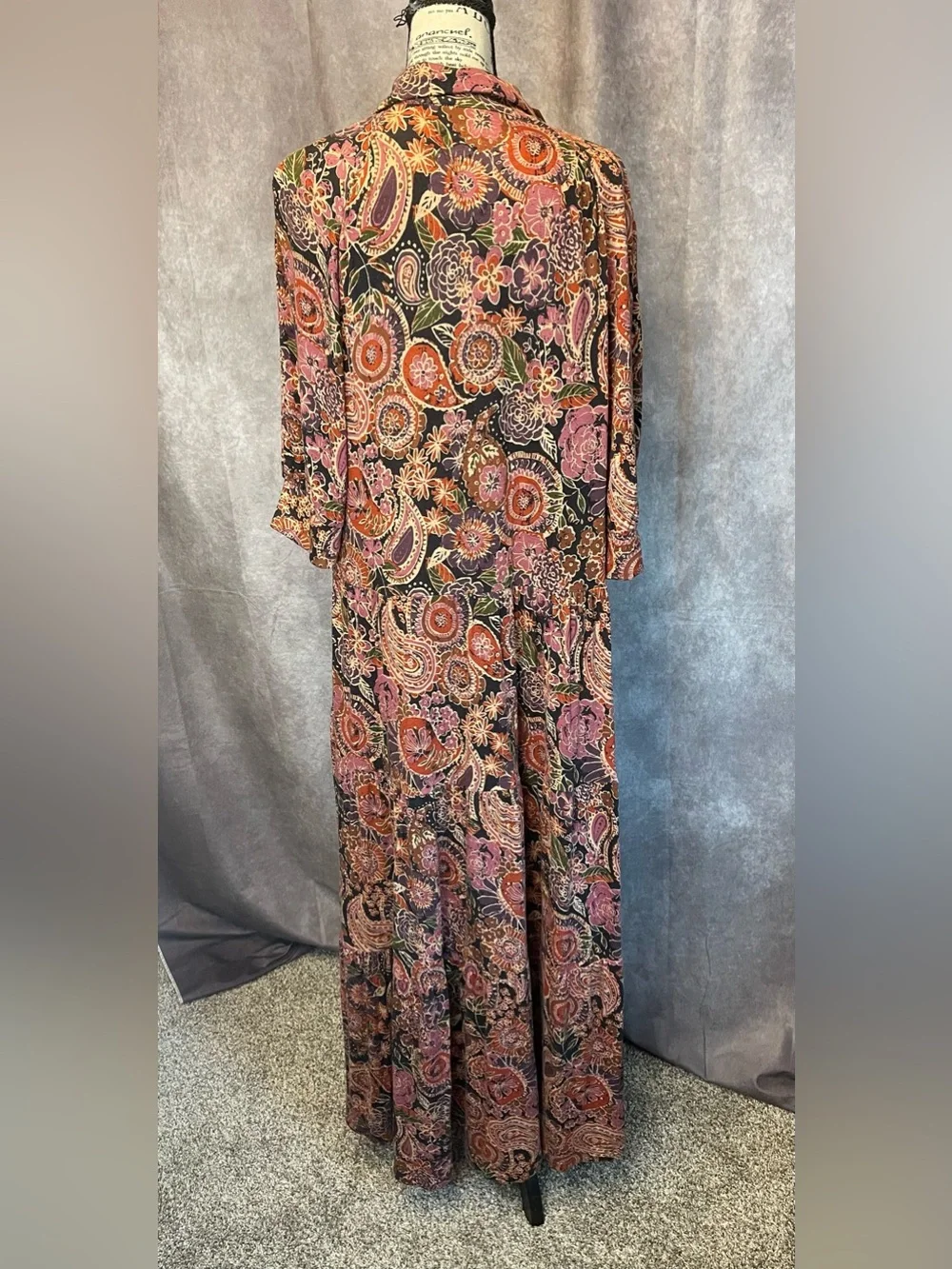 NATURAL LIFE Paisley Print Dress in Rust, Olive, and Blush NWT XL - Picture 6 of 6